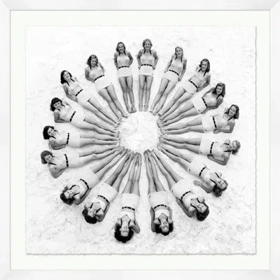 Wendover Art Group Vintage Swim Party 1 - Picture Frame Photograph On Paper In Black;white