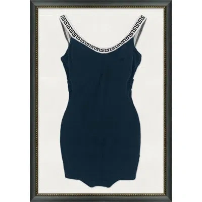 Wendover Art Group Vintage Swimsuit 4 - Picture Frame Painting On Paper In White;navy