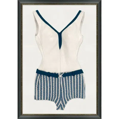 Wendover Art Group Vintage Swimsuit 5 In Blue,white