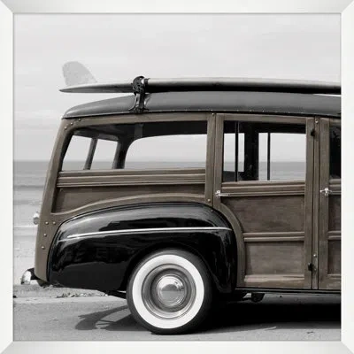 Wendover Art Group " Vintage Van Back " In Black,white,gray,brown