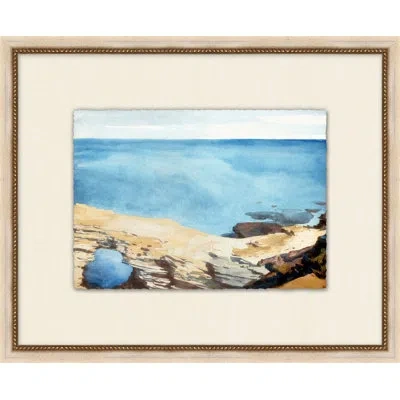 Wendover Art Group Virgin Islands 7 - Picture Frame Painting On Paper In Blue;brown;white