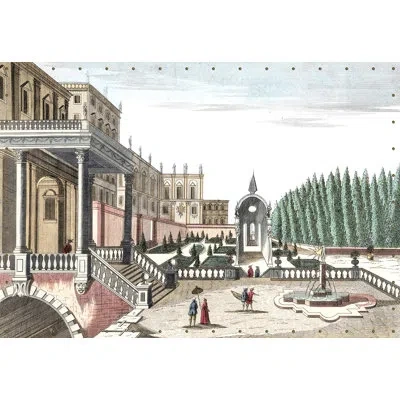Wendover Art Group Walking The Palace In Multi;brown,green,beige,pink