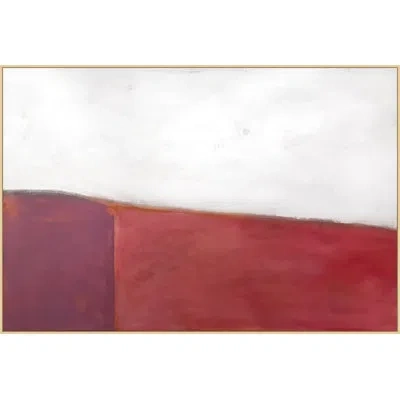 Wendover Art Group Warm Sunset By Thom Filicia - Floater Frame Painting On Canvas In Red;cream