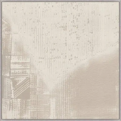 Wendover Art Group Washed Lines 1 By Mat Sanders - Floater Frame Print On Canvas In Cream,light Brown