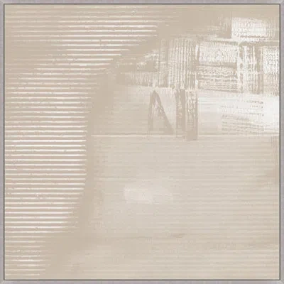 Wendover Art Group Washed Lines 2 By Mat Sanders - Floater Frame Print On Canvas In Cream,light Brown