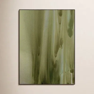 Wendover Art Group Washedscape By Mat Sanders - Floater Frame Print On Canvas In Green
