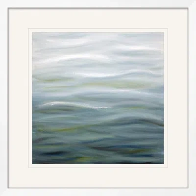Wendover Art Group Water Series 1 - Shadowbox Painting On Paper In Blue;white;gray