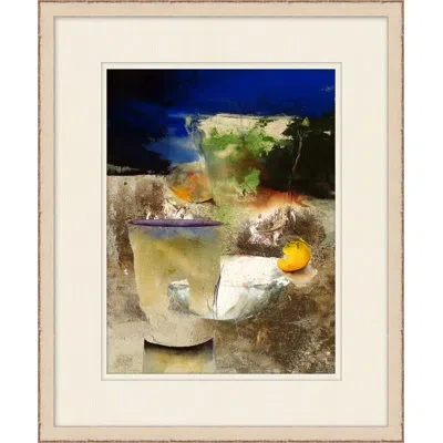 Wendover Art Group Watercolor Dishes 1 - Picture Frame Painting On Paper In Blue;gray;beige