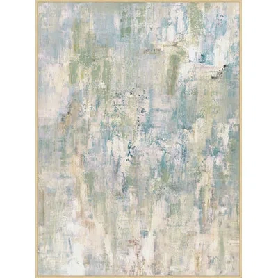 Wendover Art Group Watermark 1 - Painting Print On Canvas In Blue;green;cream