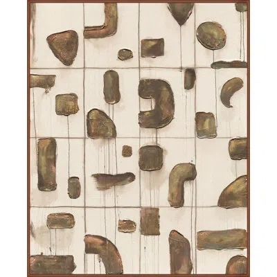 Wendover Art Group Weathered Whispers - Floater Frame Print On Canvas In Brown,tan