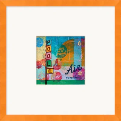 Wendover Art Group Welcome To Town 3 By Christopher Kennedy - Single Picture Frame Graphic Art In Blue;yellow;pink