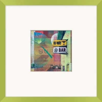 Wendover Art Group Welcome To Town 4 By Christopher Kennedy - Single Picture Frame Graphic Art In Brown;green;pink
