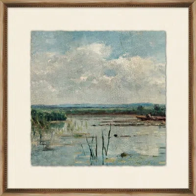 Wendover Art Group Western Marsh 2 - Picture Frame Painting In Blue;white;green