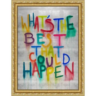 Wendover Art Group " What's The Best That Could Happen? " In Gray,red,yellow,green