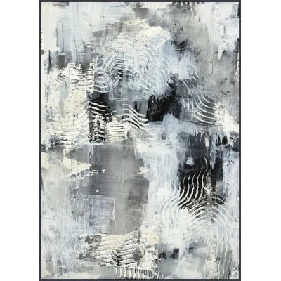 Wendover Art Group Where The Road Leads 1 By Thom Filicia - Floater Frame Painting On Canvas In Blue;gray