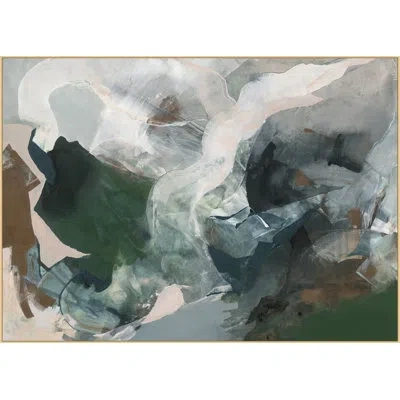 Wendover Art Group Where The Trails Lead - Floater Frame Print On Canvas In White,gray,green