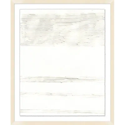 Wendover Art Group White Lines 3 By Mat Sanders - Picture Frame Painting On Paper In Gray;beige