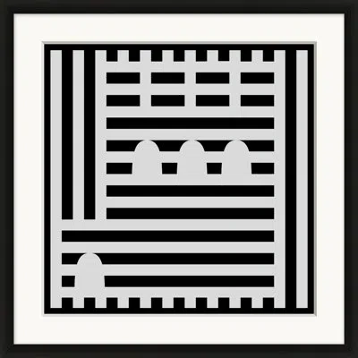 Wendover Art Group White Stripes 2 - Print On Paper In Black