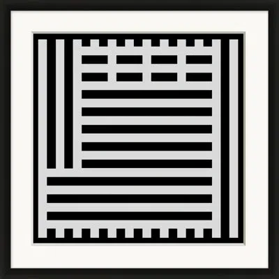 Wendover Art Group White Stripes 9 - Picture Frame Graphic Art In Black