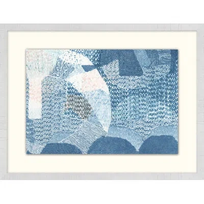 Wendover Art Group Whitecaps 3 - Picture Frame Painting On Paper In Blue;white