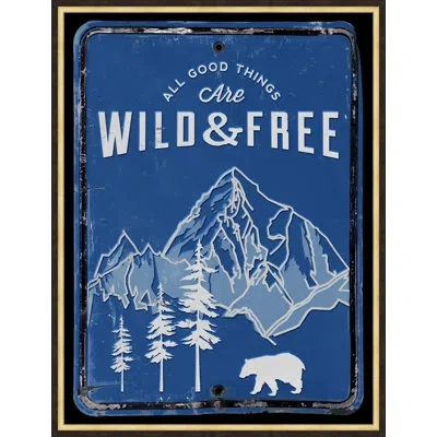 Wendover Art Group Wild And Free - Picture Frame Advertisements In Blue