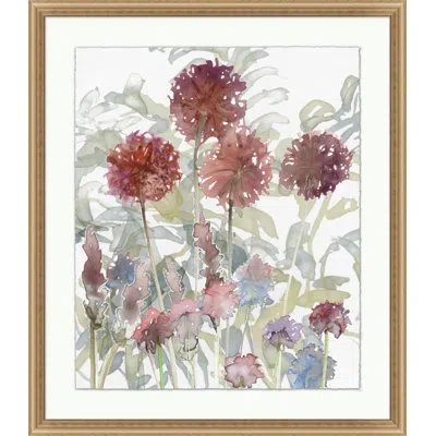 Wendover Art Group Wildflowers 1 - Picture Frame Painting On Paper In Brown;white;green