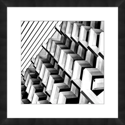 Wendover Art Group Window Geometry 1 By Christopher Kennedy - Picture Frame Photograph On Paper In Black;white