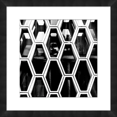 Wendover Art Group Window Geometry 3 By Christopher Kennedy - Picture Frame Photograph On Paper In Black;white