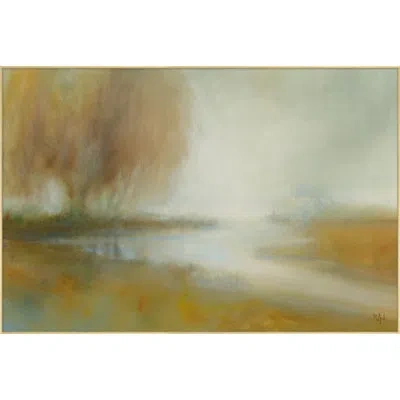 Wendover Art Group Windows In The Willows - Floater Frame Painting On Canvas In Brown;gray;yellow