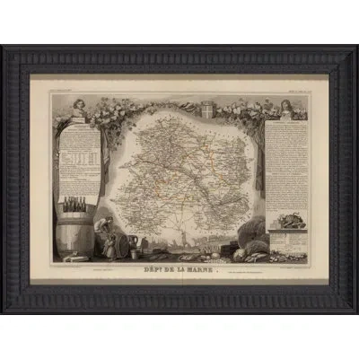 Wendover Art Group Wine Regions Of France V - Picture Frame Graphic Art On Paper In Brown;beige
