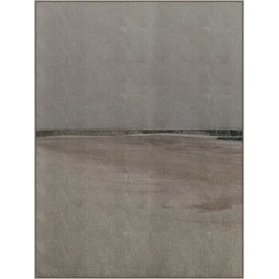 Wendover Art Group Winter Sea 1 By Thom Filicia - Floater Frame Painting On Fabric In Black;brown