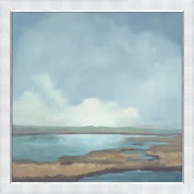 Wendover Art Group Winter Shadows - Picture Frame Painting On Paper In Blue;white;light Brown