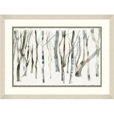 Wendover Art Group Winter Trees 3 - Picture Frame Painting On Paper In White;gray