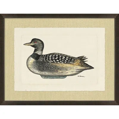Wendover Art Group Woodland Decoy 2 - Picture Frame Painting On Paper In Black;brown;white