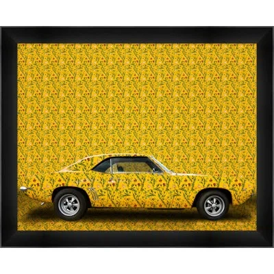Wendover Art Group Yellow Car By Thom Filicia - Picture Frame Graphic Art On Paper In Green;yellow