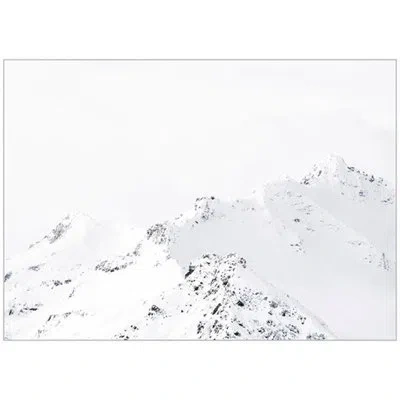 Wendover Art Group You And The Mountain 4 By Thom Filicia - Floater Frame Photograph On Canvas In White;gray