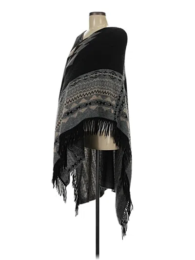 Pre-owned Wendy Bellissimo Poncho In Black