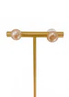 Wendy Mignot Women's Flat Back Stud Earrings In Pink In Gold