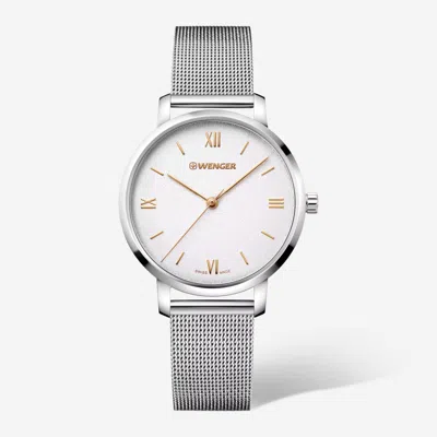 Wenger Swiss Army 01.1731.101 Women's Metropolitan Donnissima White Watch 38mm In Silver