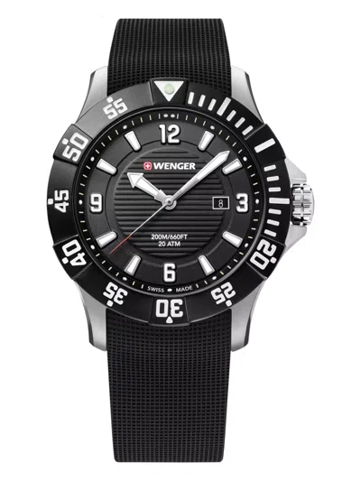 Wenger Swiss Army Men's 01.0641.132 Seaforce Black Dial Watch 43 Mm