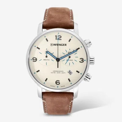 Wenger Swiss Army Men's 01.1743.111 Urban Metro Chronograph Beige Dial Watch 44 Mm In Multi