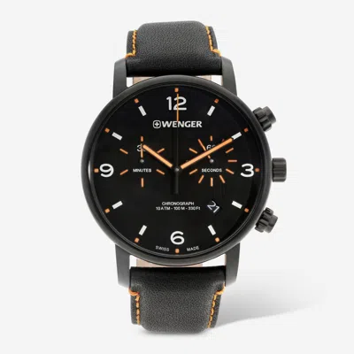 Wenger Swiss Army Men's 01.1743.114 Urban Metro Chronograph Black Dial Watch 44 Mm