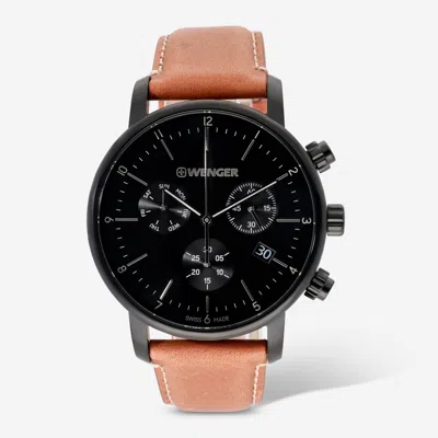 Wenger Swiss Army Men's 01.1743.115 Urban Classic Chronograph Black Dial Watch 44 Mm