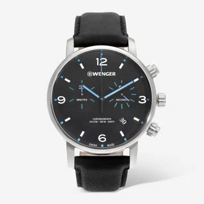 Wenger Swiss Army Men's 01.1743.120 Urban Metro Chrono Black Dial Watch 44mm