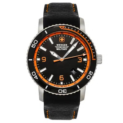Wenger Swiss Army Men's Roadster 43mm Watch & Flashlight 01.1841.201c. Fl In Black