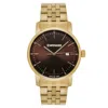 Wenger Swiss Army Men's Urban Classic 42mm Brown Dial Watch 01.1741.131 In Gold