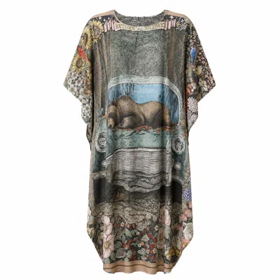 Wenzi Women's  Double-sided Mulberry Silk Kaftan In Purple