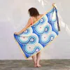 Werkshoppe Greek Key Tiles Microfiber Beach And Pool Towel In Multi