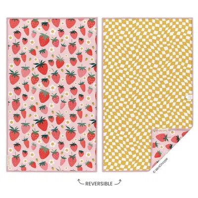 Werkshoppe Strawberry Check Microfiber Kitchen Towel In Multi