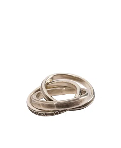 Werkstatt:münchen 925 Sterling Silver Triple Ring In Yellow